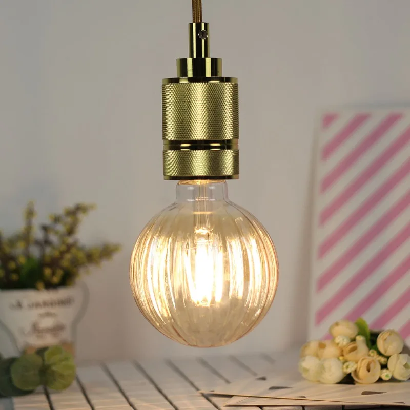 Lampada a forma speciale Anguria Oro Trasparente Home Hotel Ristorante Personalità creativa Lampadina a filamento duro a LED