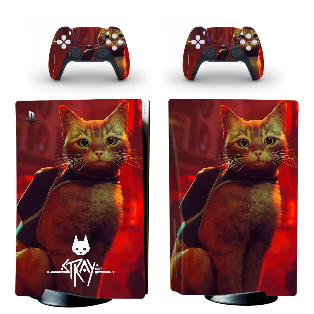 Stray PS5 Disc Skin Sticker Decal Cover for Console & Controllers PS5 Disk Skin Sticker Vinyl