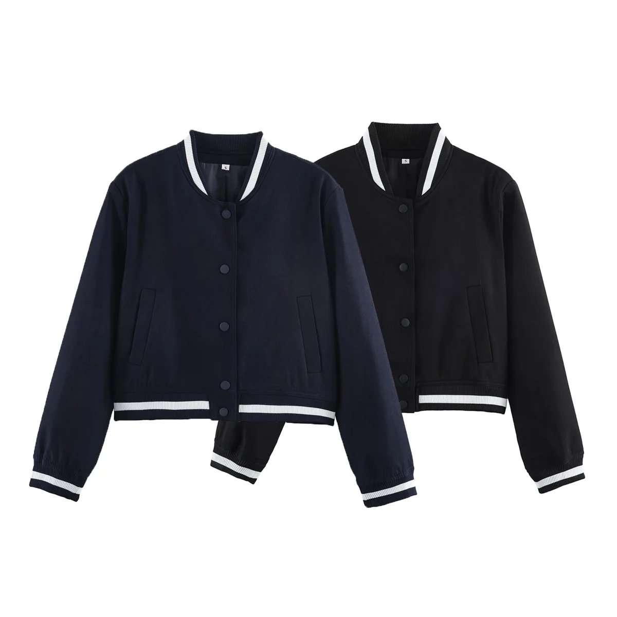 Women's jacket with color block design, corduroy patchwork, and leather collar   O1LF