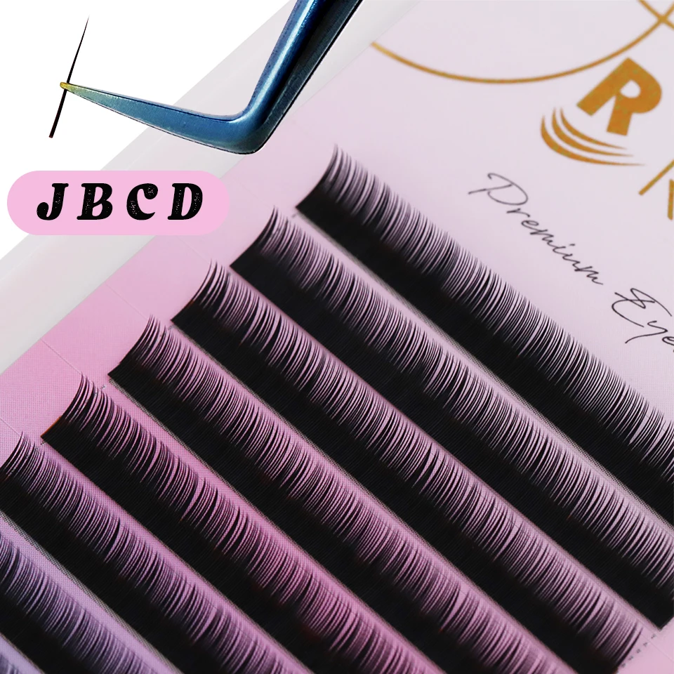 RUJADE J/B Curl Bottom Lash High-Quality Faux Mink Lashes Individual Soft Natural Cilia Eyelash Extension 6/7mm Under Lower Lash