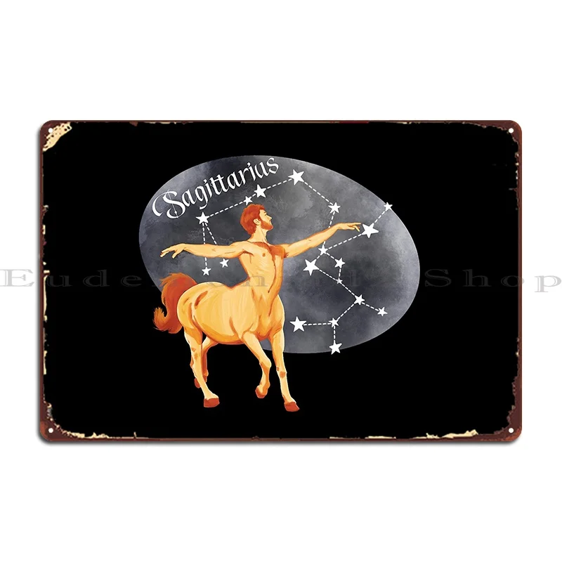 Sagittarius Centaur Metal Plaque Garage Create Character Cinema Wall Mural Tin Sign Poster