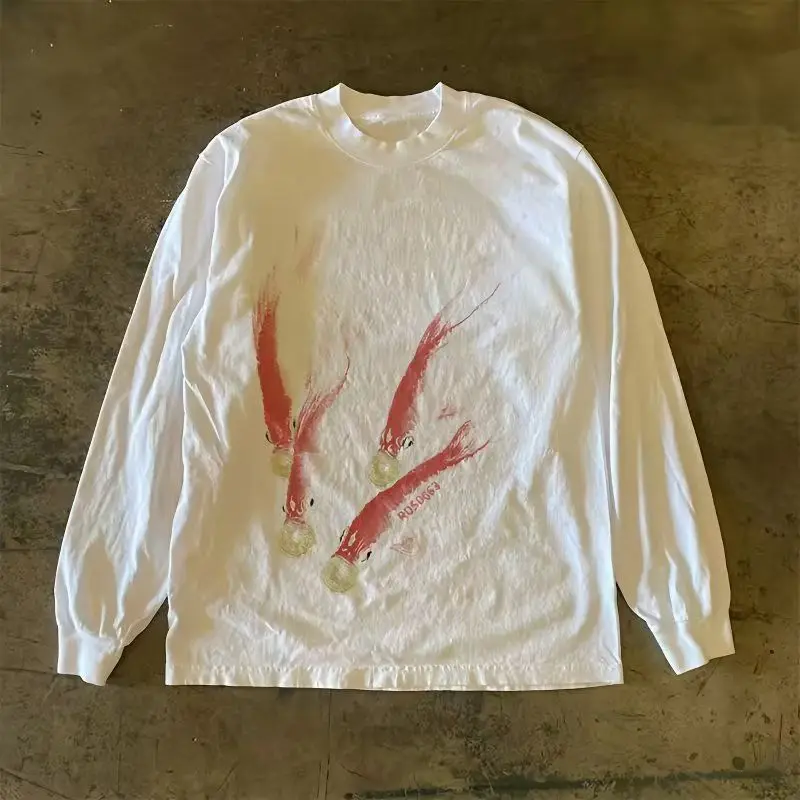 

Y2k Harajuku Ins Tshirt Hip Hop T-shirts Men Women Casual Korean T Shirt Long Sleeve Loose Tshirt Streetwear Autumn Tops Male