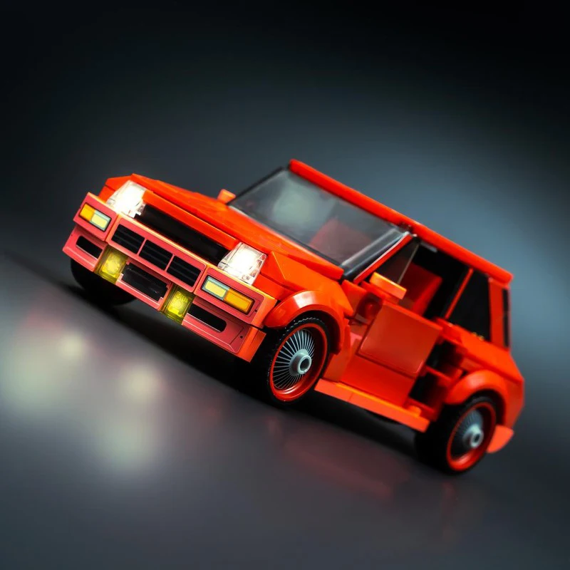 Wykwintny nowy model pojazdu z klocków MOC hatchback 5 Turbo technologia modułowa zabawka dla dzieci prezent zestaw do samodzielnego montażu DIY