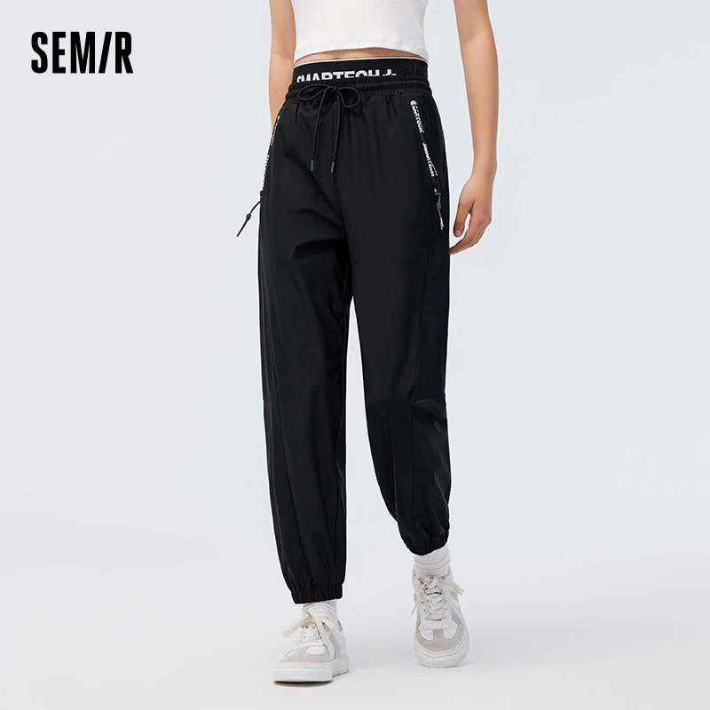 

Semir Casual Pants Women Cool Feeling Sunscreen Sweatpants Summer 2024 New Quick Dry Letter Joggers