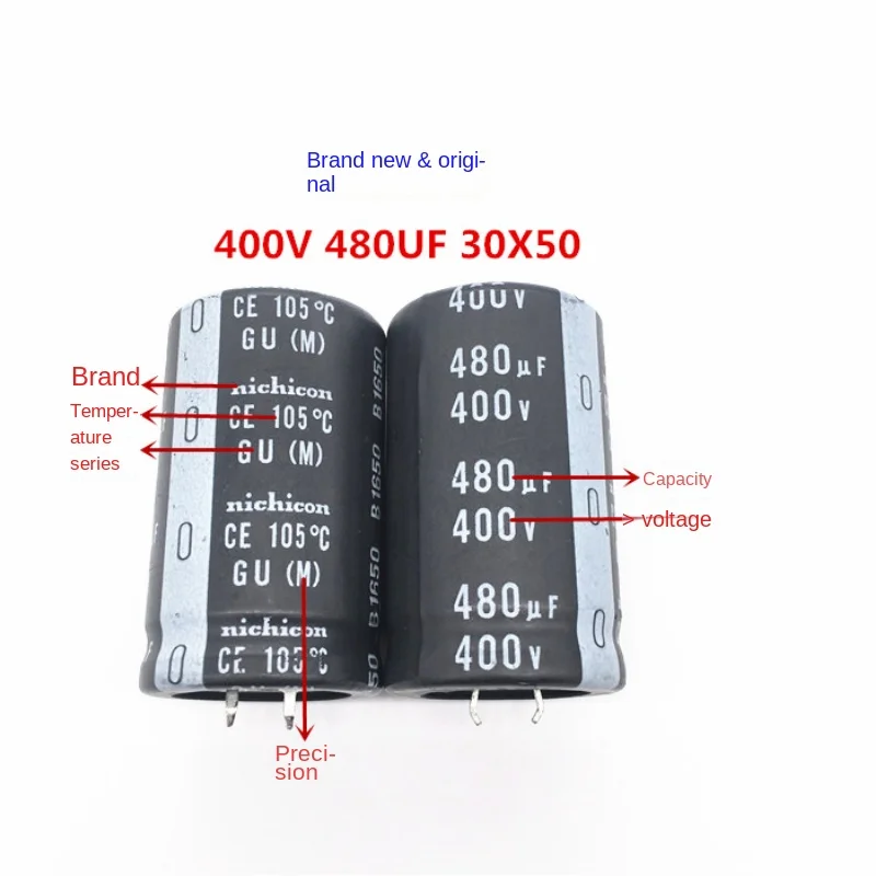 (1PCS) 400V480UF 30X50 Nikikon electrolytic capacitor 480UF 400V 30 * 50 can replace 470UF