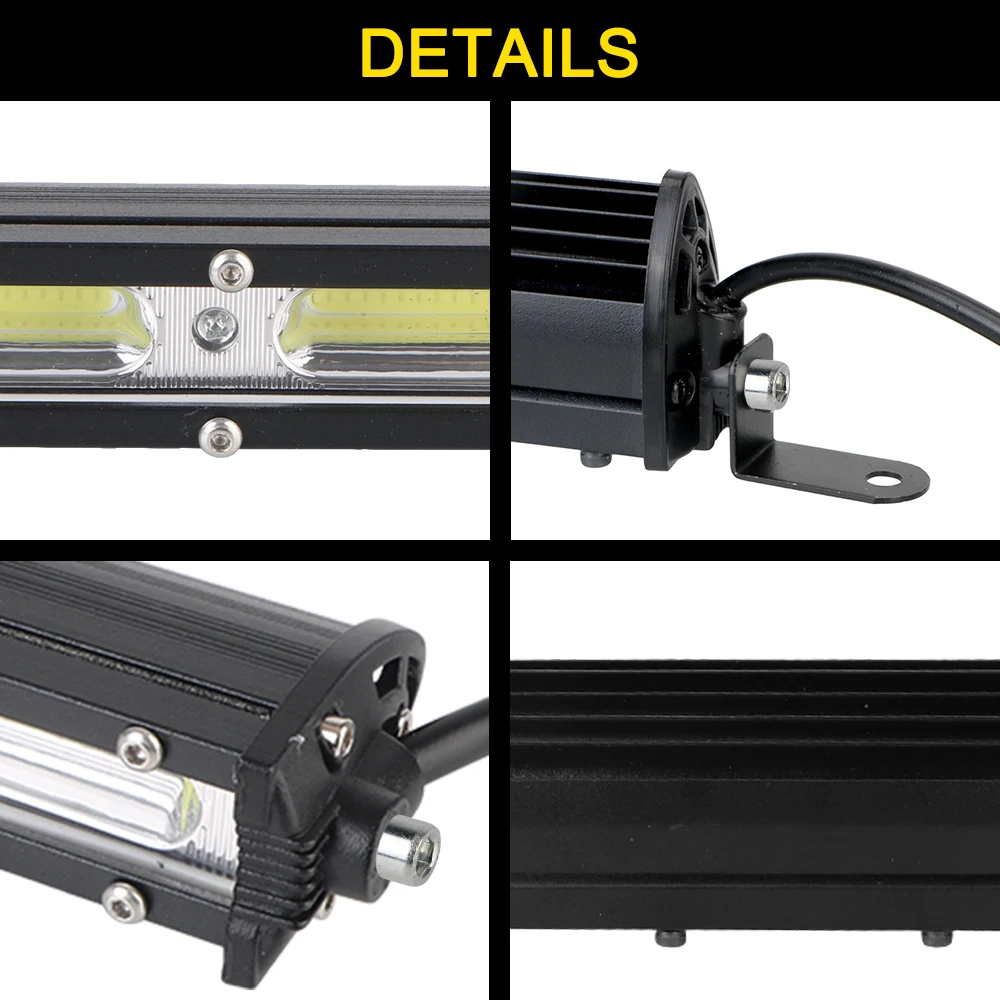 Car LED Work Light Light Bar 6500K Strip Light 12V Spotlight LED Headlight Super Bright For car Auto Truck Lorry Trailer SUV