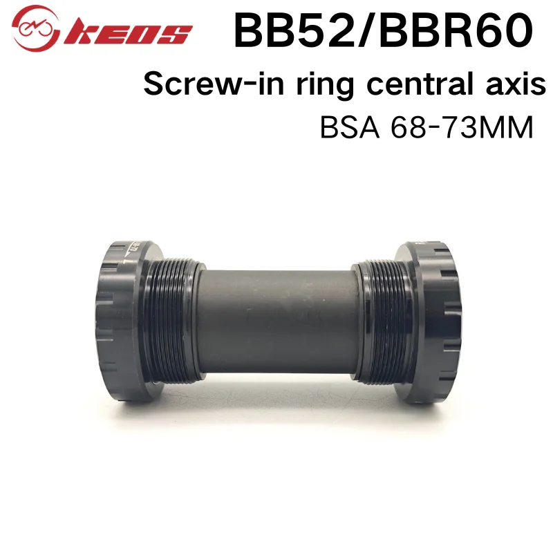 KEOS BSA Movimento centrale filettato 24mm Alluminio CNC compatibile con BB51 BB52 BB70 BBR60 MT800 per bici da strada di montagna BB68-73mm
