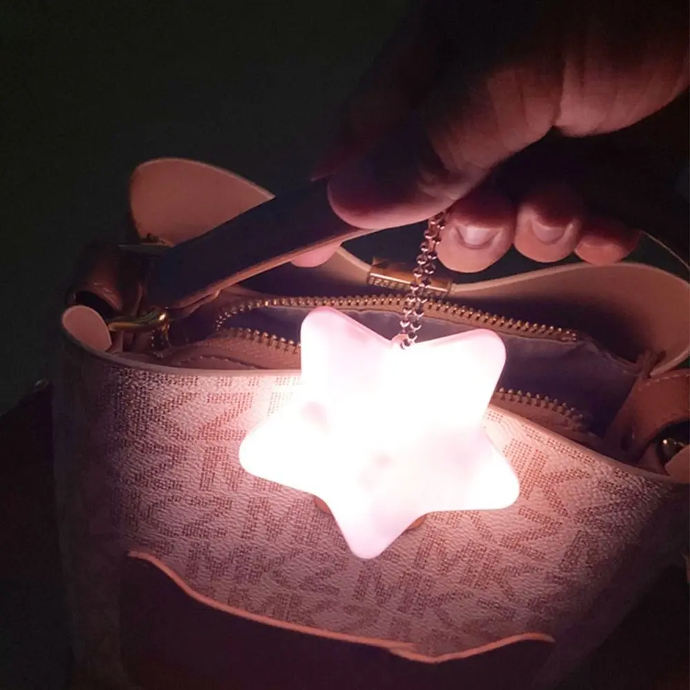 with Clip LED Handbag Lamp Portable Touch Control Star-shape LED Night Light Heart Shaped Motion Sensor Purse Light Camping