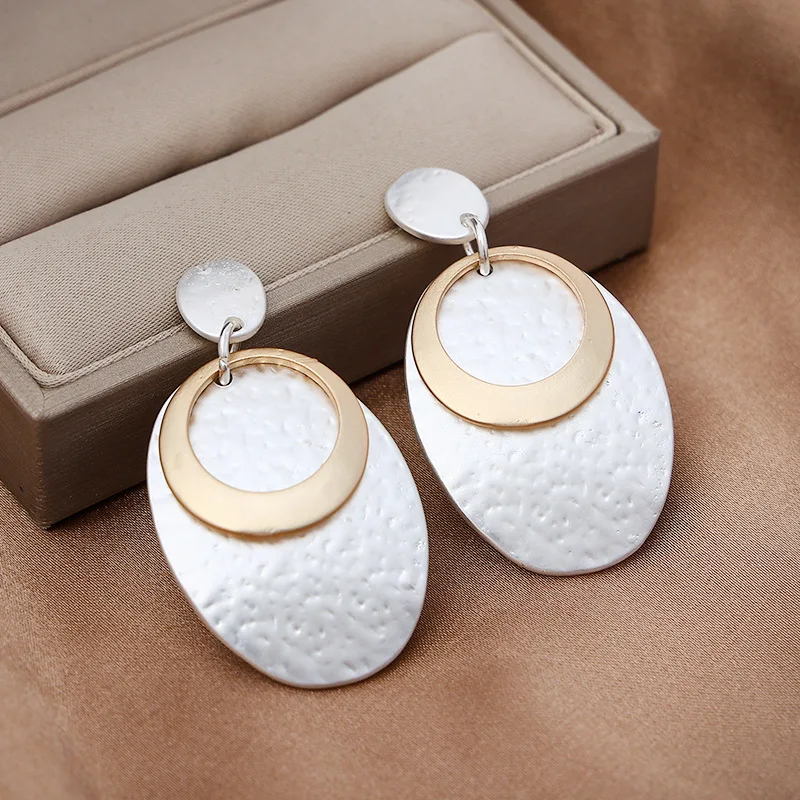 Vintage Geometric Goth Earrings for Women Trend Pendientes Hanging Suspension 2022 Costume Jewelry Unusual Accessories