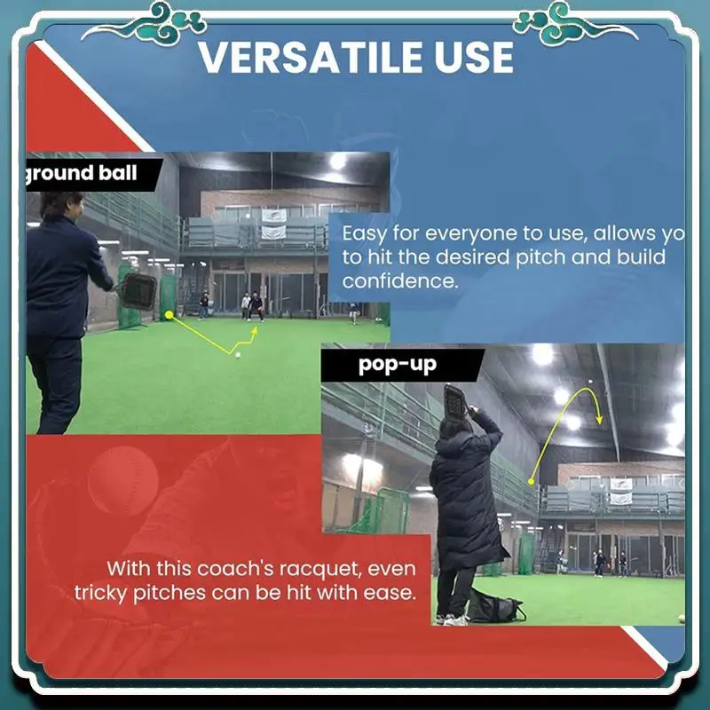 Reliable Baseball Racquet Training Device For Parents And Coaches Control And Accuracy Hitting Aid Baseball Racket For Fly Balls