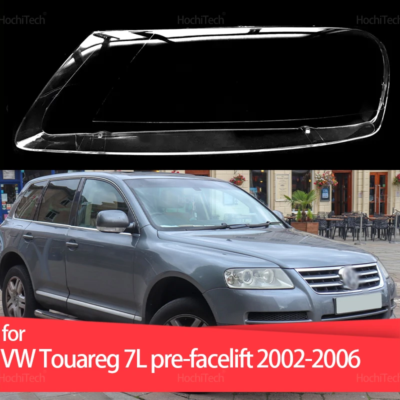 Car Headlight Cover Lampshade Bright Shell Cover Lamp Clear Lens Cover for Volkswagen VW Touareg 7L pre-facelift 2002-2006