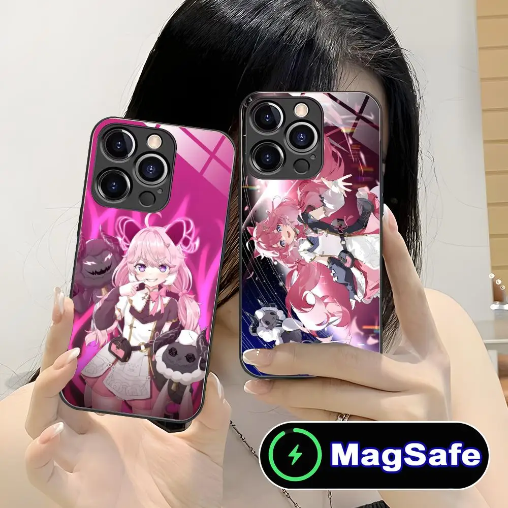 

Wuthering Waves Encore Phone Case for iPhone 16 15 14 13 12 11 Pro Max Plus Mini MagSafe Glass Colour Protective Luxury Cover