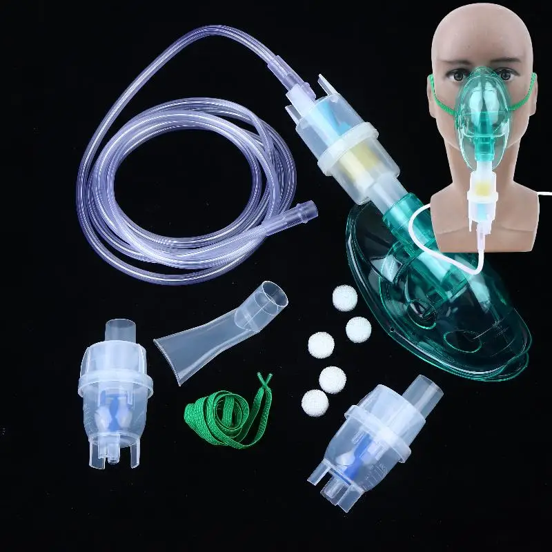 1Set Soft Tube Inhaler Catheter Filters Nebulizer Cup Mask Adult Kid Inhaler Kit Family Home Air Compressor Atomization Health