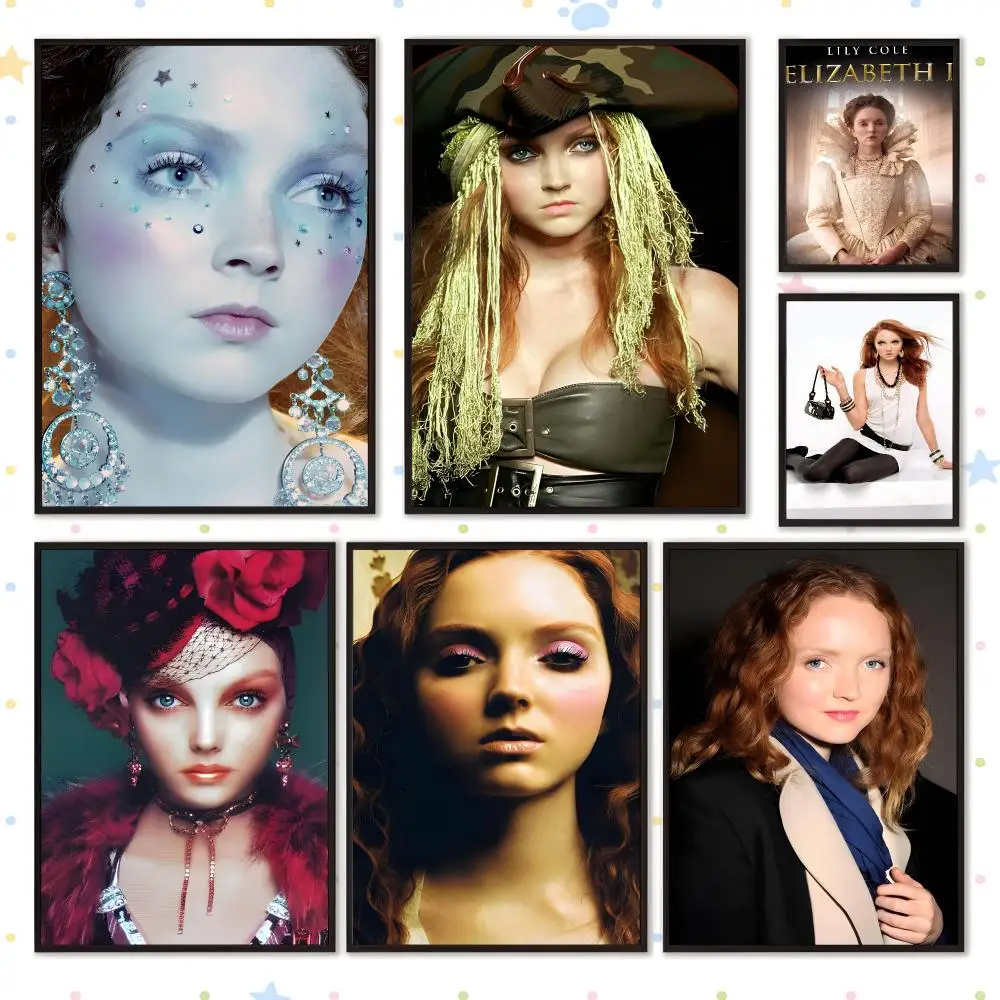 Artist Celebrity Creative Lily Cole Poster HD Waterproof PP Self Adhesive Aesthetic Bedroom Dorm Gaming Room Home Decor Gift