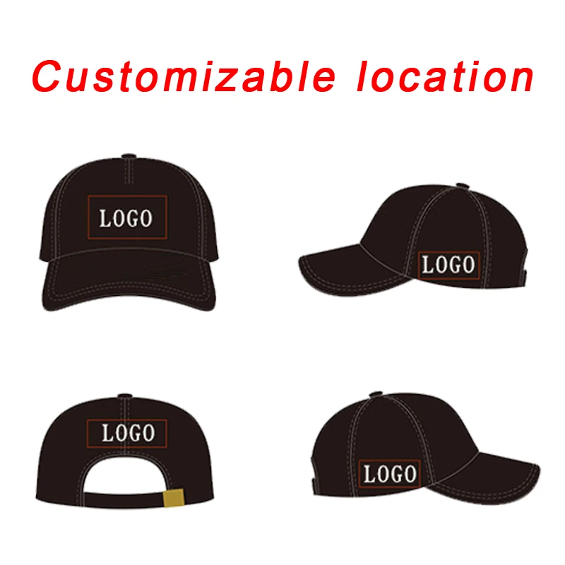 Custom Baseball Caps Hat Custom Logo Men\'s Cap Hip Hop Snapback Adjustable Embroidery Print DIY Team Logo Designer Baseball Caps