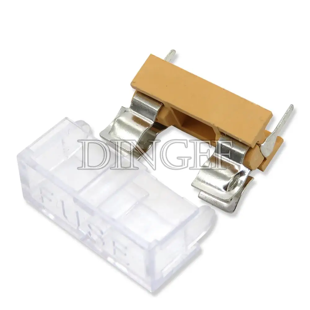 10PCS 5x20mm Fuse Holders 5X20 Insurance Tube Socket Fuse Holder For 5*20 Insurance