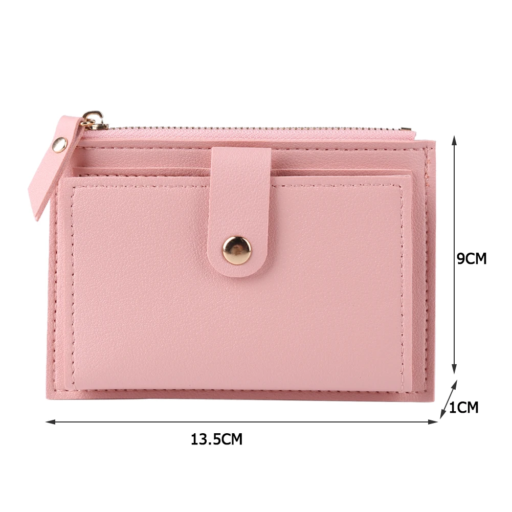 

Women Fashion Leather Credit Card Wallet Card Case Ladies Casual Mini Coin Purse