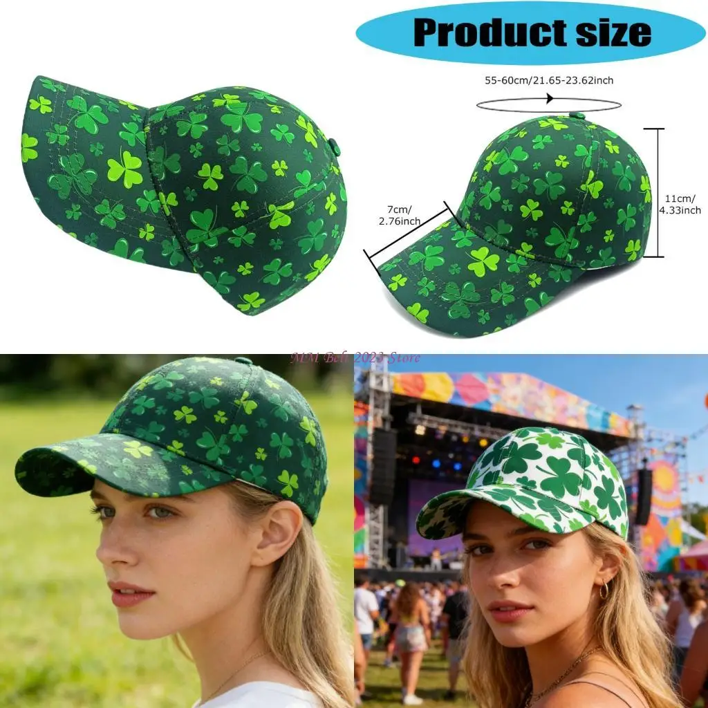 49ME Portable Travel Hat for Saint Patricks Day Features Foldable Construction Bright Colors Comfortable Fit Various Ages