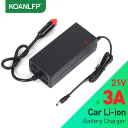 21V 3A Car Charger 18V 20V Lithium ion battery Cigarette Lighter Charger for Electric Drill Screwdriver Power Tools Charger