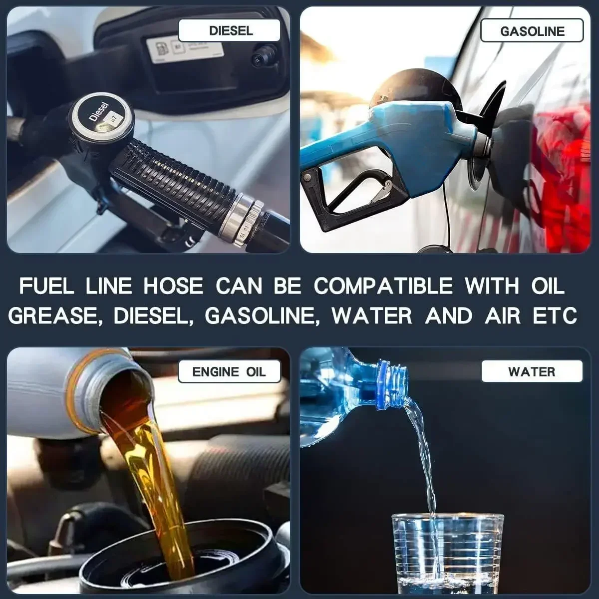 Hochwertiger 5/8" NBR EFI Kraftstoffeinspritzschlauch für Biodiesel Heizöl Fett Diesel Benzin