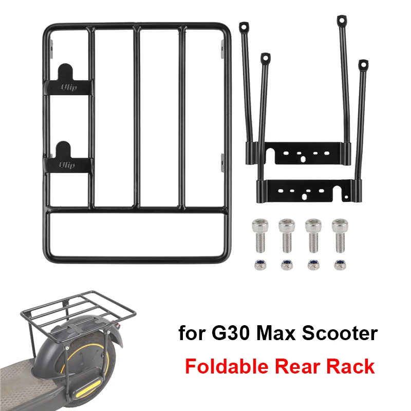 

Ulip Black Foldable Rear Rack Thicken Steel for Max G30 G30D G30E Electric Scooter Storage Shelf Portable Luggage Carrier Parts