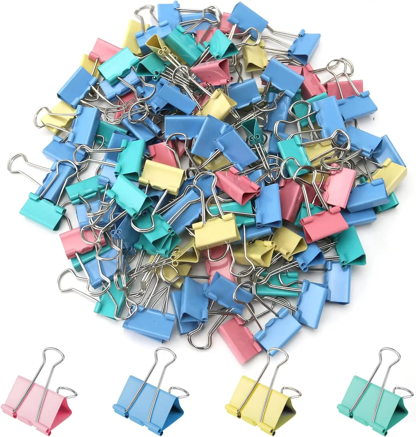 Metal Paper Clip 15/19/25/32/41/mm Color Paper Clip,Used for Books Stationery School Office Supplies