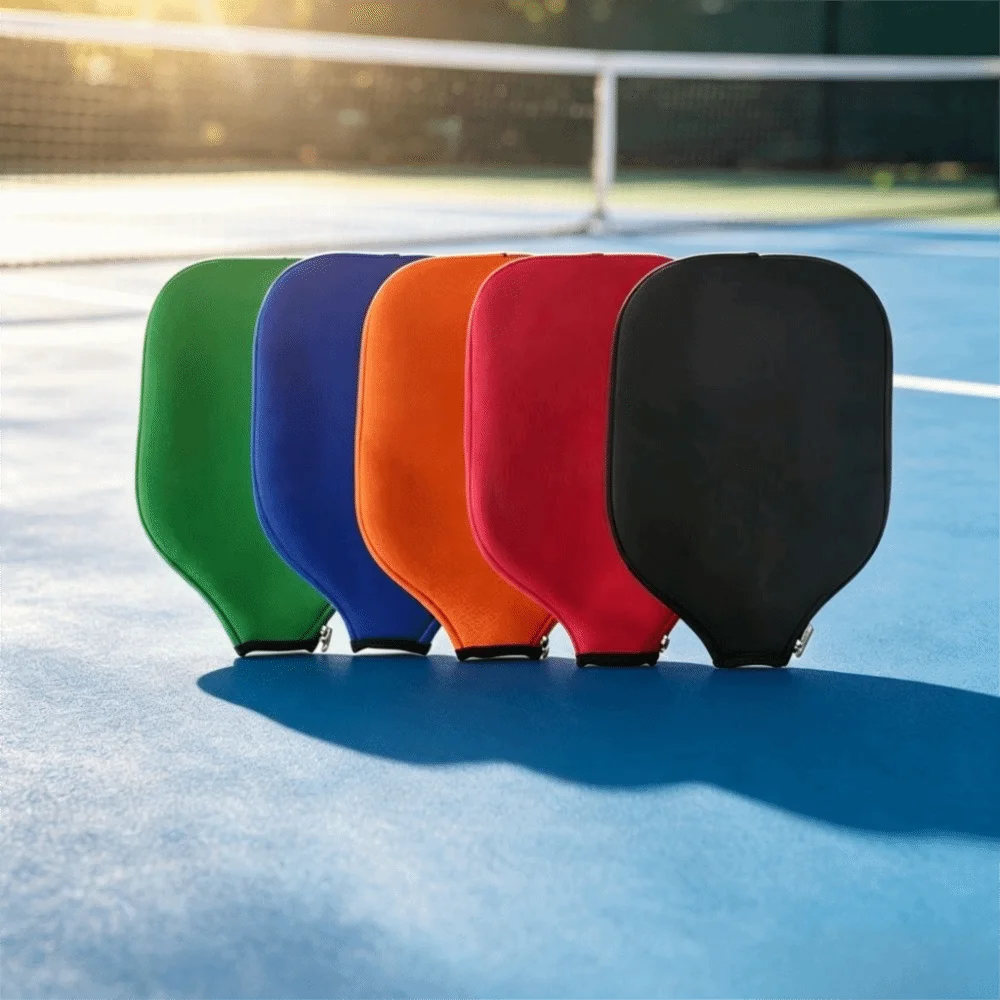Neoprene Material Pickleball Paddle Cover With Zipper Lightweight Design Pickleball Racket Bag Soft Texture