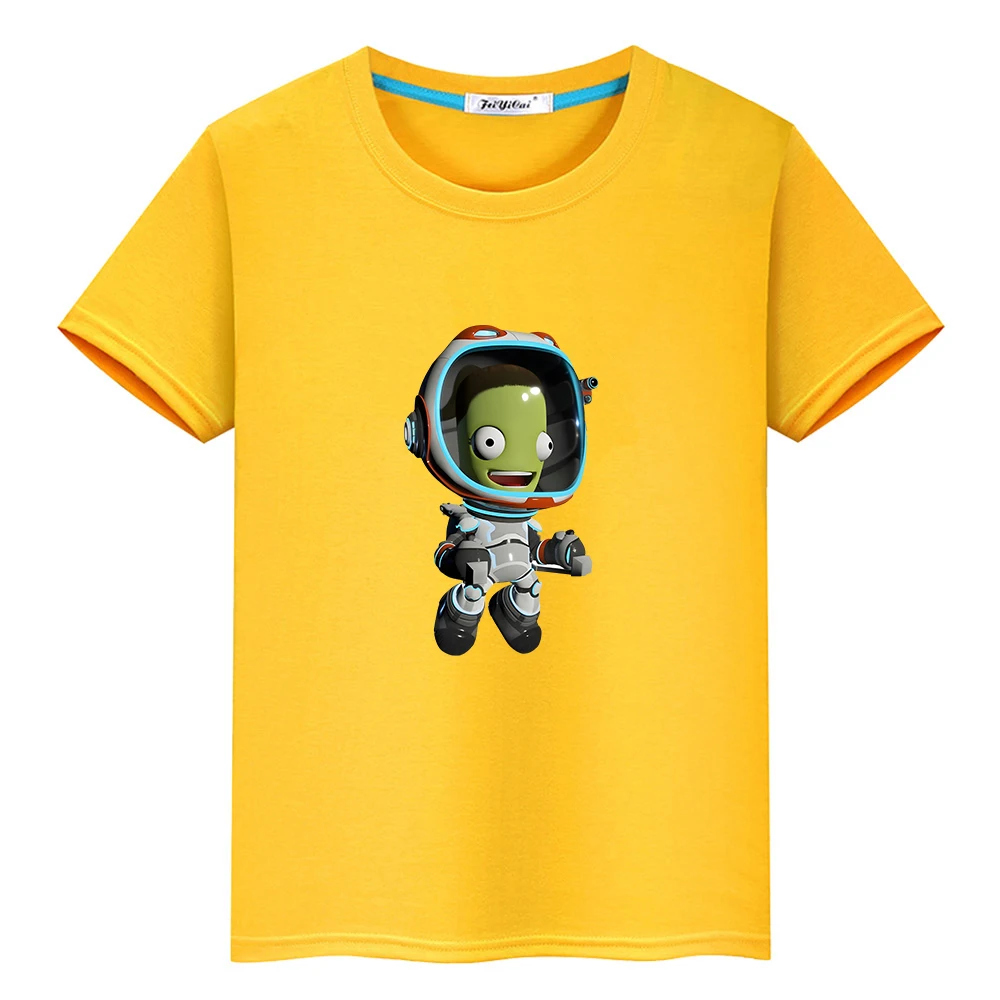 

Kerball Space Program T-shirts Game Printing Short Sleeve Casual Tee-shirt 100% Cotton Summer Kawaii Graphic Tshirt Boys/Girls