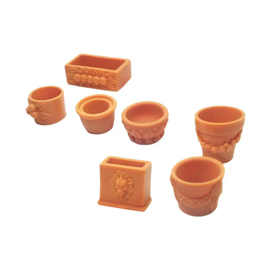 

7 шт. миниатюрный цветочный горшок/12 украшение для кукольного домика сказочный сад