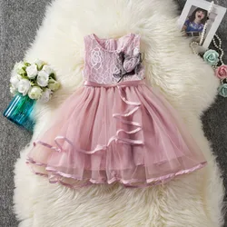 Baby Girl Summer Dress Children Fashion Wedding Clothes Flower Birthday Party Princess Evening Dresses For Kids 0 To 5 Years