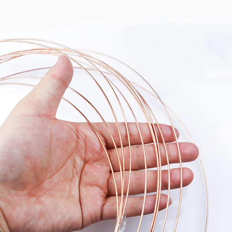 1/5/10 Meter Diameter 0.2/0.3/0.4/0.5./0.6/0.8/1/1.5/2/3/4/5mm Jewelry Making Brass Wire Red Copper Soft Metal Wire Conductive