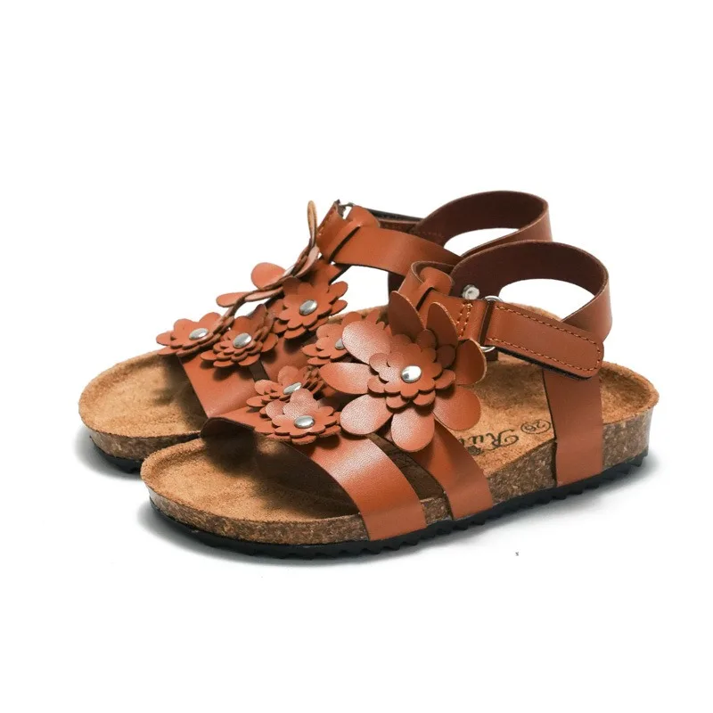 girls sandals cork barefoot sandals kids sandalias de niño birken shoes for kids