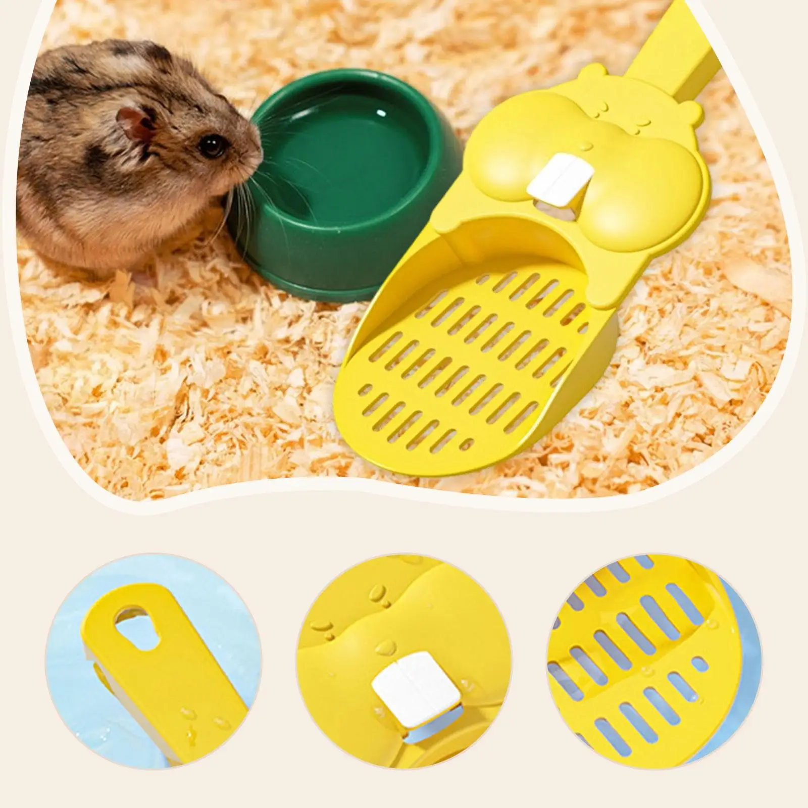 Hamster Easy to Clean for Small Pets Sifting for Sandbath Box Terrarium Sand Waste