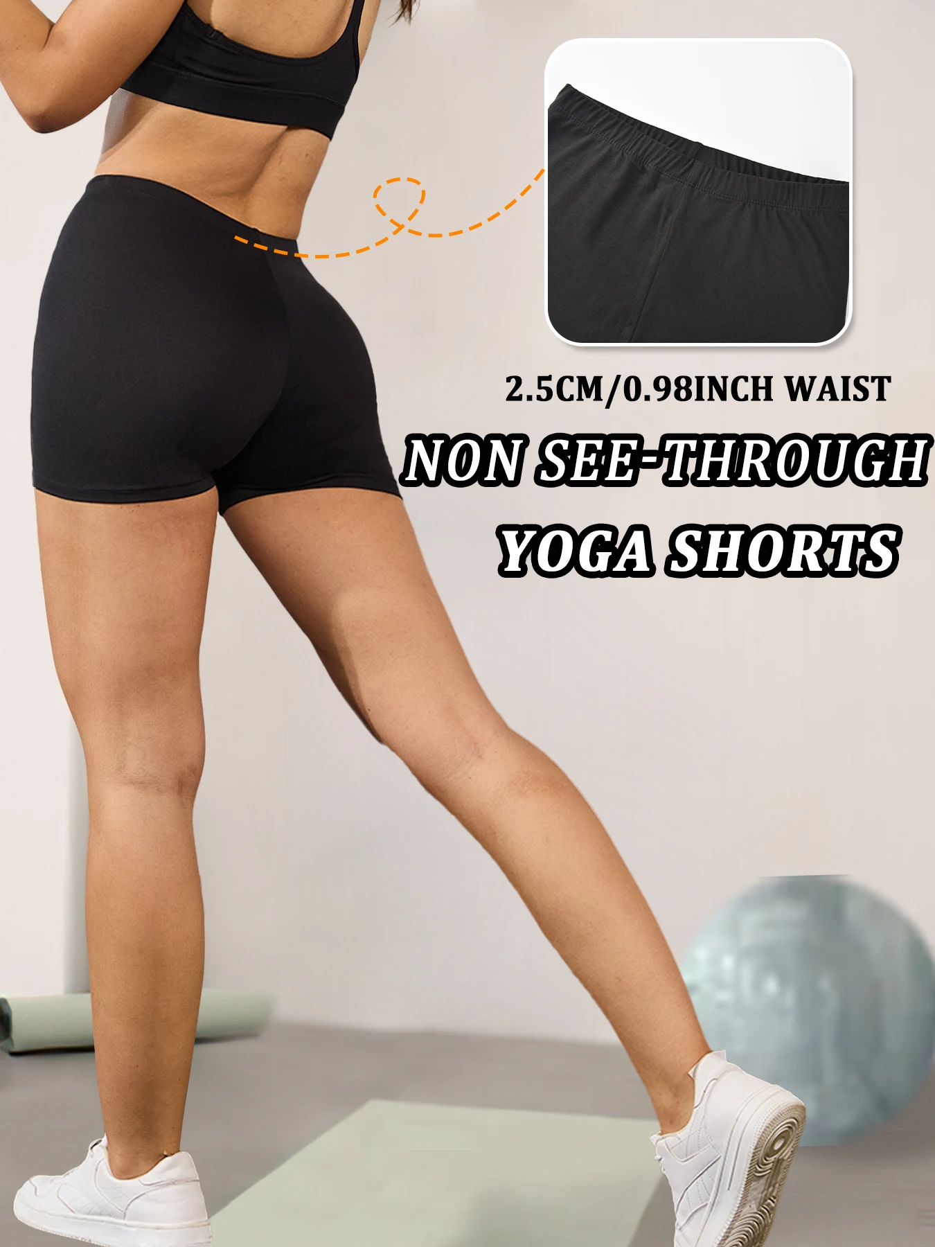 5팩 여성용 고탄력 바이커 쇼츠, 슈퍼 소프트 방수 요가 러닝 사이클링 운동 헬스 피트니스 액티브웨어 타이츠