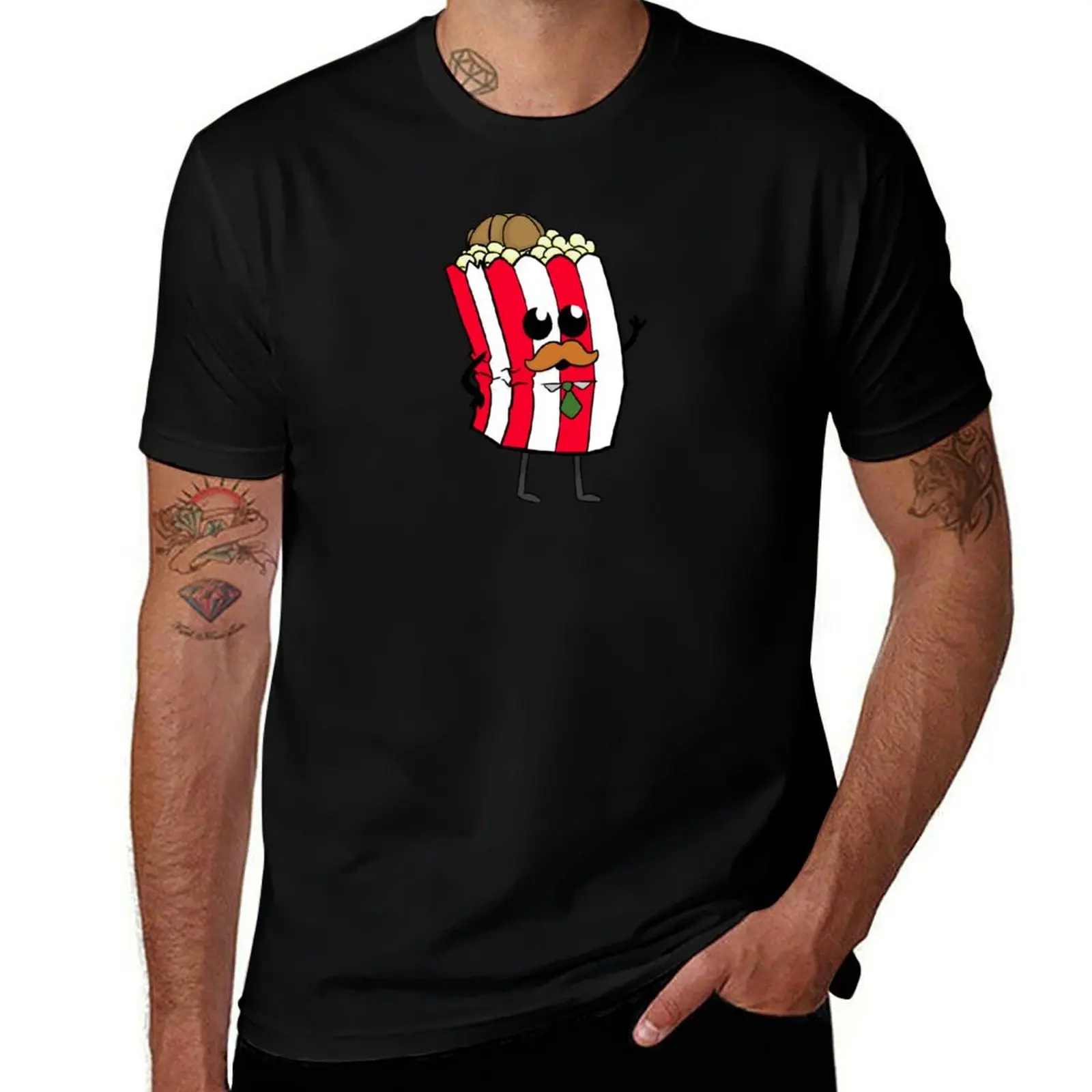 Detective Popcorn and his Buttery Goodness! T-Shirt Big Size Simple T-Shirt