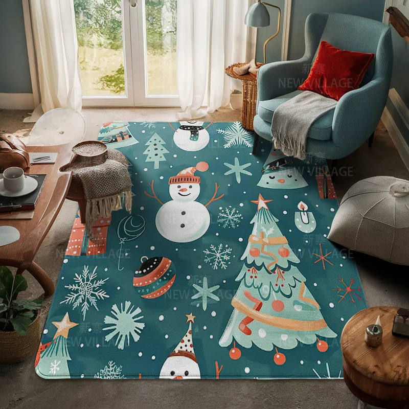 Christmas Red Truck Cardinals Carpet for Living Room Home Decor Sofa Table Large Area Rugs Bedroom Bedside Floor Mat Alfombra