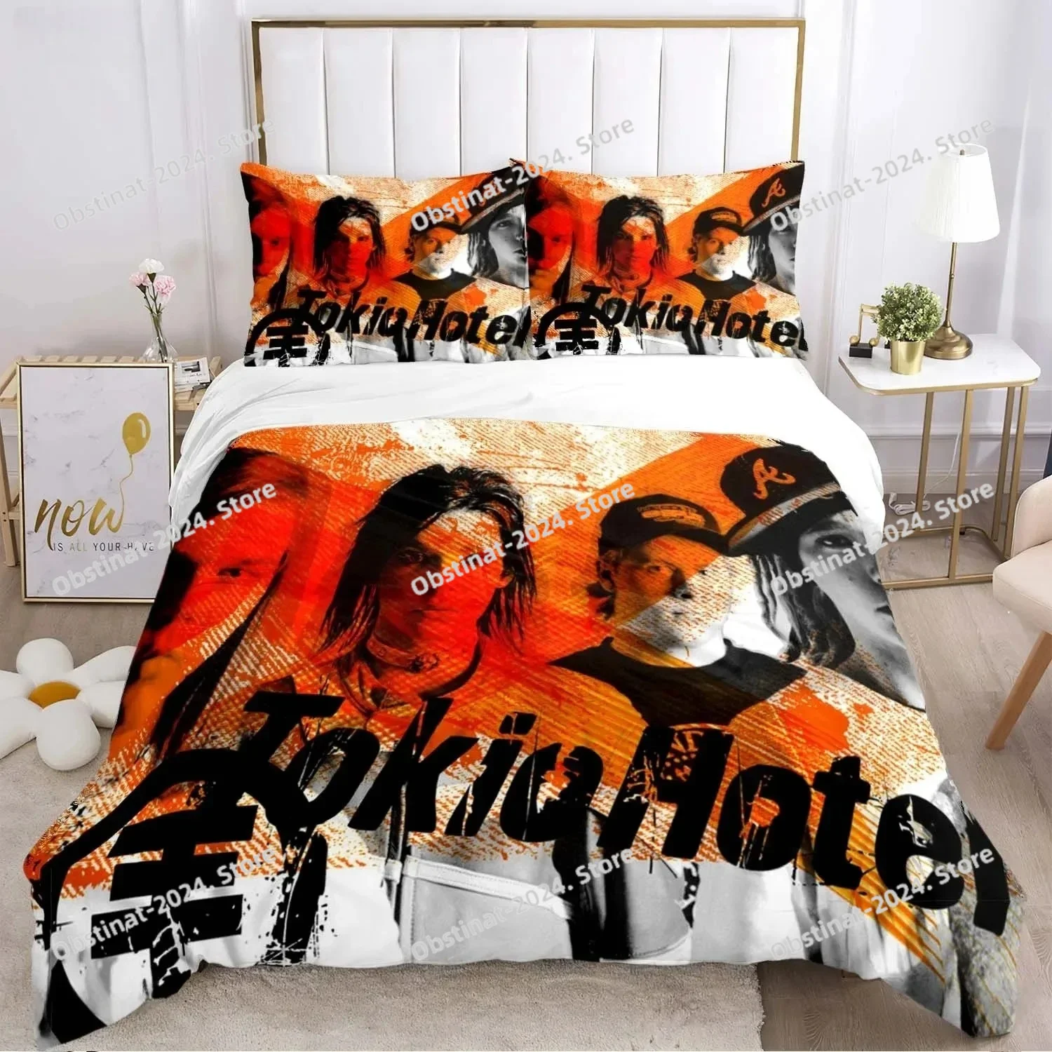 

Tokio Hotel Band Bedding Set Printed Bed Set Duvet Cover Sheet Pillowcase Bed Soft Quilt Cover Full Queen King Size Large Size