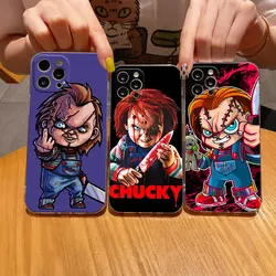 Horror Scary Chuckys Doll Clear Phone Case For iPhone 17 16 E 15 14 11 12 13 Pro Max 17Air Plus Back Cover Soft Transparent Case