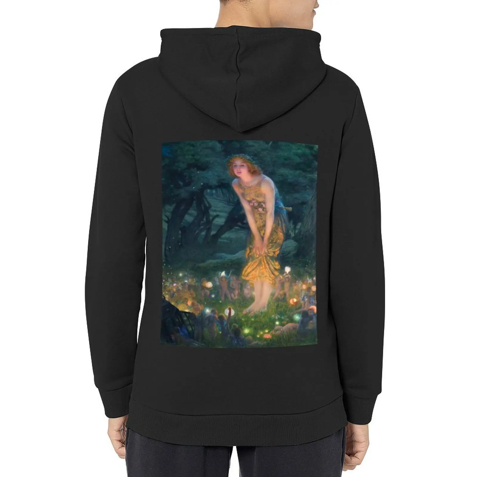 Midsummer Eve by Edward Robert Hughes Hoodie clothes for men fashion men men's autumn clothes pullover hoodies