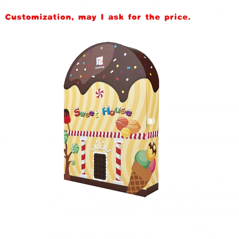 Cajón personalizable de 24 Uds., fábrica de regalos, calendario de Chocolate de Ramadán, caja de Adviento, relieve de cartón reciclado