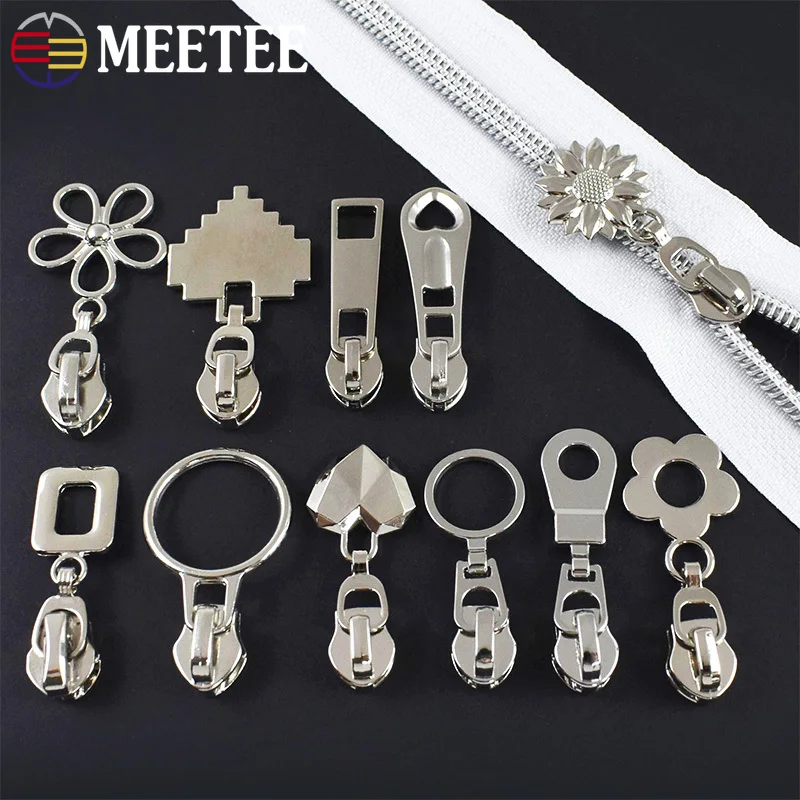 

10/20/30Pcs 5# Nylon Zippers Slider Down Jacket Zipper Puller Pocket Bags Zip Head Repair Kits Hardware Accessories for Handbags