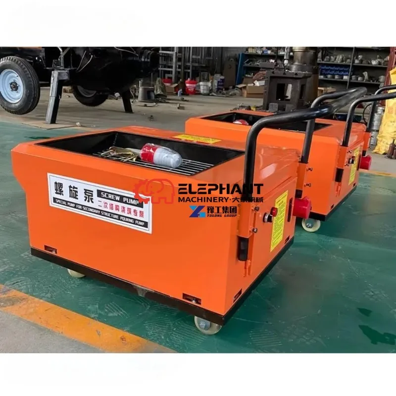 Portable Movable Mini Concrete Pump From China Factory, Small Secondary Structural Column Pump Feeding Machine