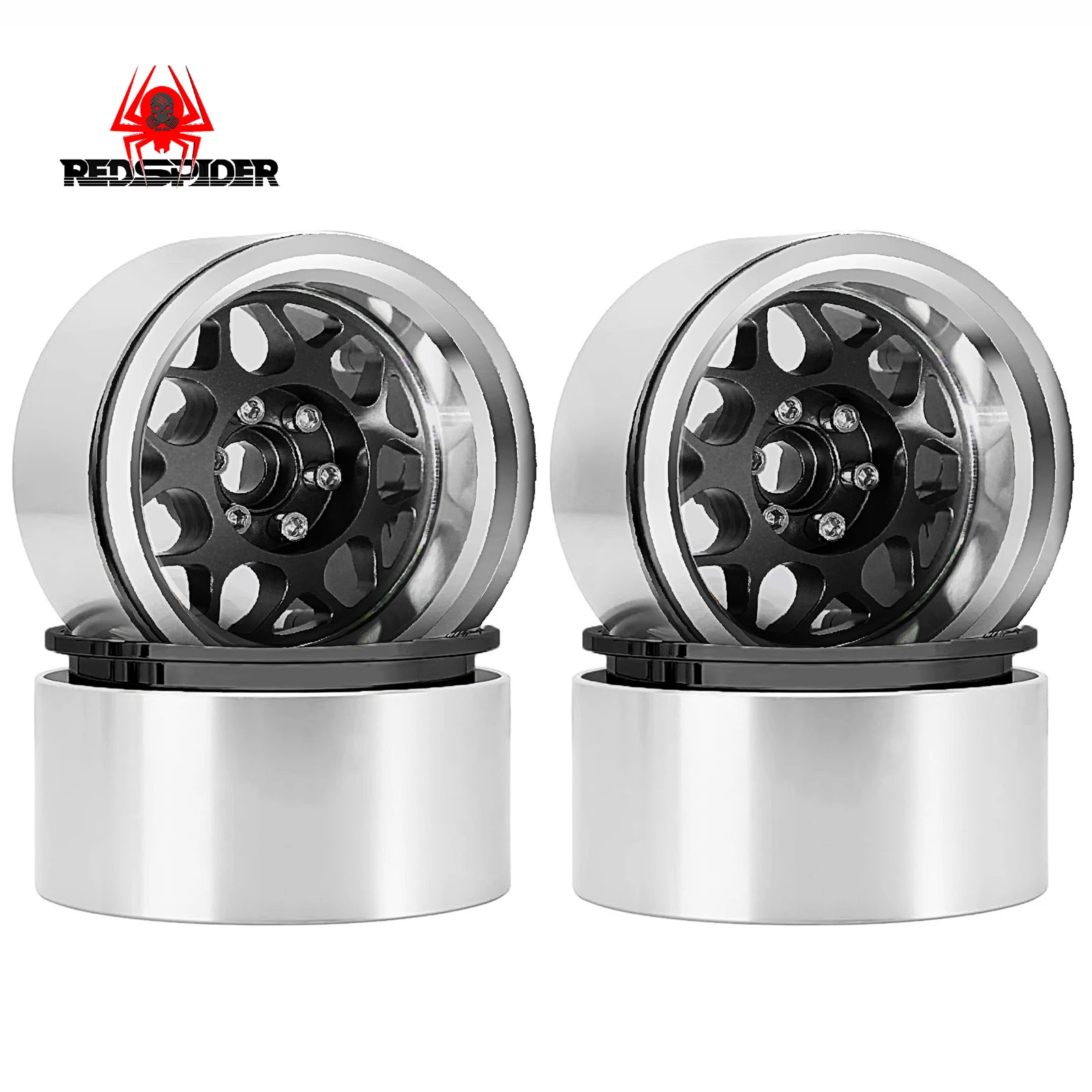 RC معدن 2.2 بوصة Beadlock عجلة ريم ل 1/10 RC الزاحف 2.2 الإطارات سيارة محوري SCX10 90046 III كابرا RR10 الشبح RBX10 اليتي #6