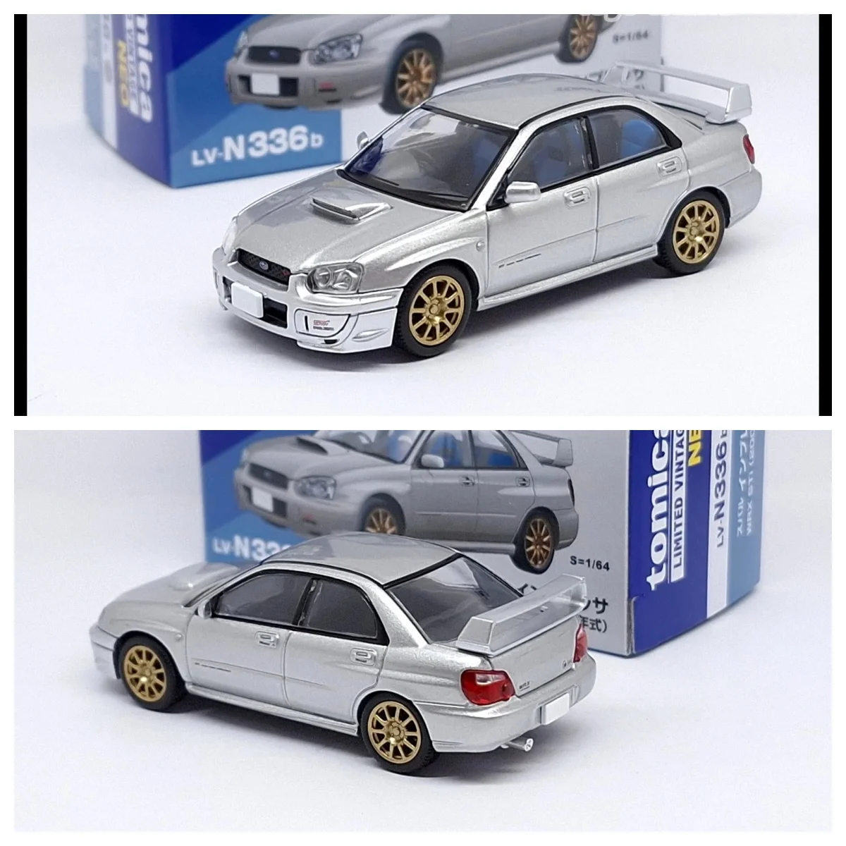Modèle de voiture miniature en alliage, édition limitée, collection de voitures miniatures, édition limitée, Vintage NEO LV-N336b Impreza WRX STi 2003 1/64 TOMYTEC NEW