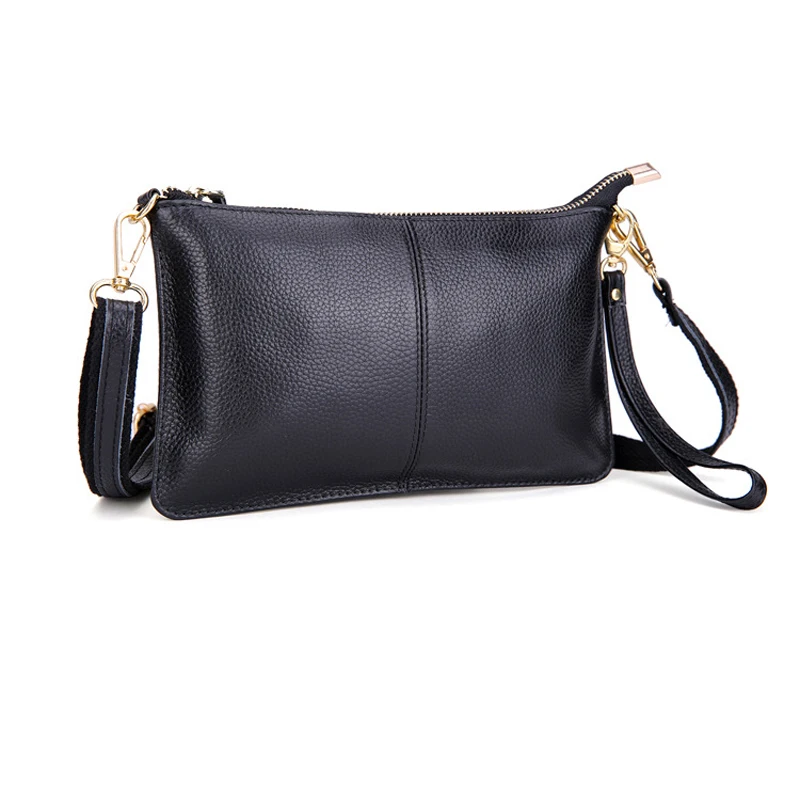 100% Real Skin Clutch Women GENUINE LEATHER Handbag Shoulder bag Calfskin crossbody bags Fashion FOR girl  Z017