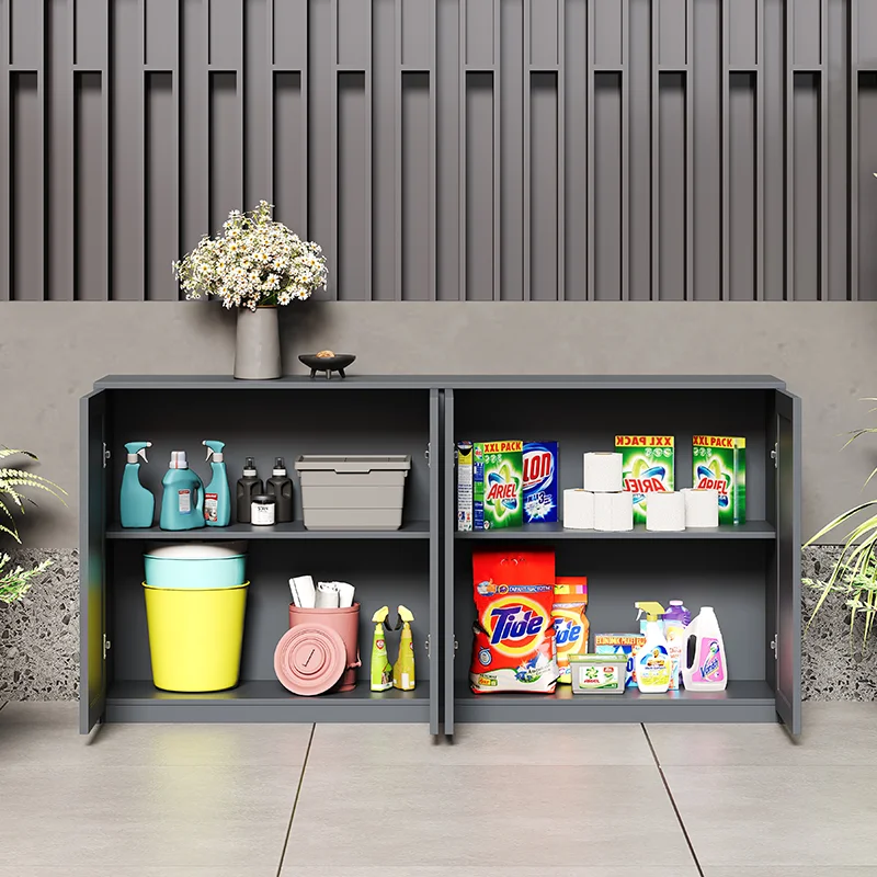 Outdoor aluminum alloy locker courtyard garden balcony waterproof sunscreen storage cabinet outdoor shoe cabinet at the door