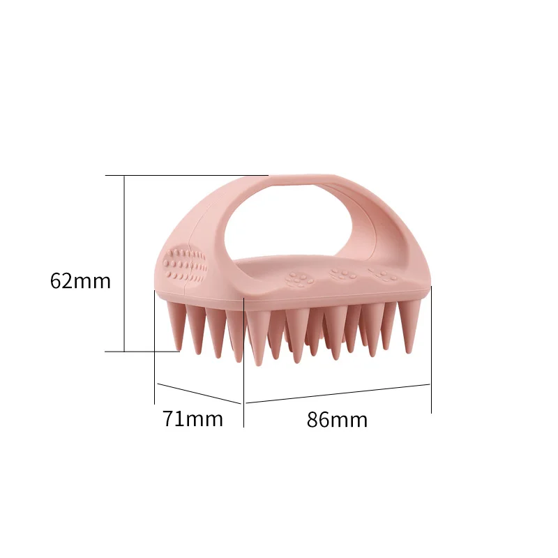 LOHAS Hot Sale Pure Silicone Handheld Massage Brush Biodegradable Silicone Shampoo Brush Hair Scalp Massager For Hair Growth