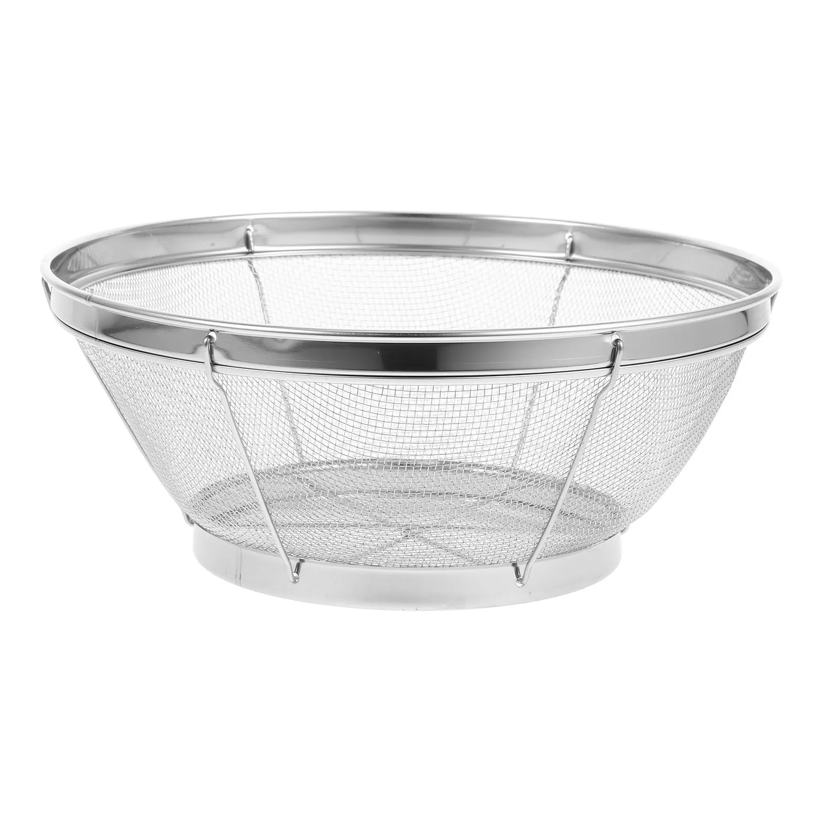 Thickened Stainless Steel Colander Large Capacity Rice Wash Strainer Vegetable Fruit Pasta Draining Basket Kitchen Mesh Sieve