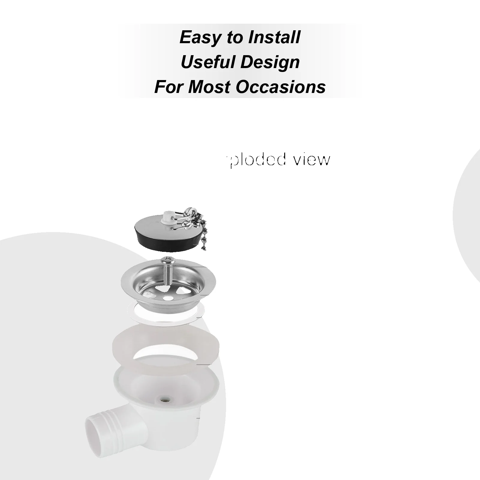 

Drain Stopper Stainless Steel Angle Fitting Sink Basin Drain Filter For Motorhome RV Boat Kitchen Bathroom Outdoor Camping Road