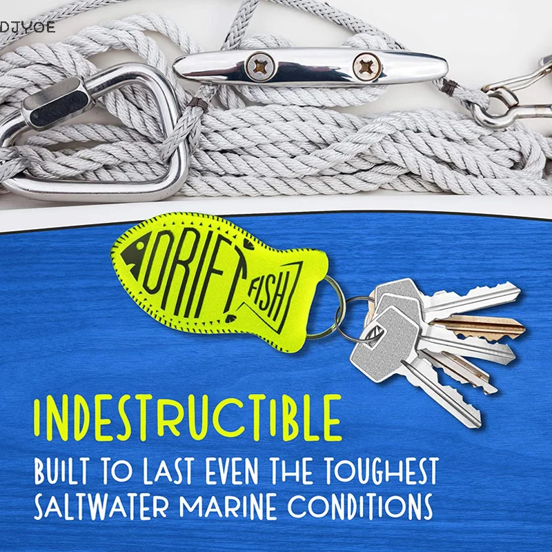 

Floating Keychain Boat Keychain Float KeyRing Fish Shaped Buoyant Key Fob for Swimming Water Sport Accessories